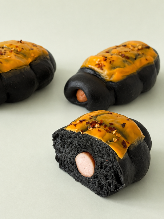 Squid Ink Sausage Bun