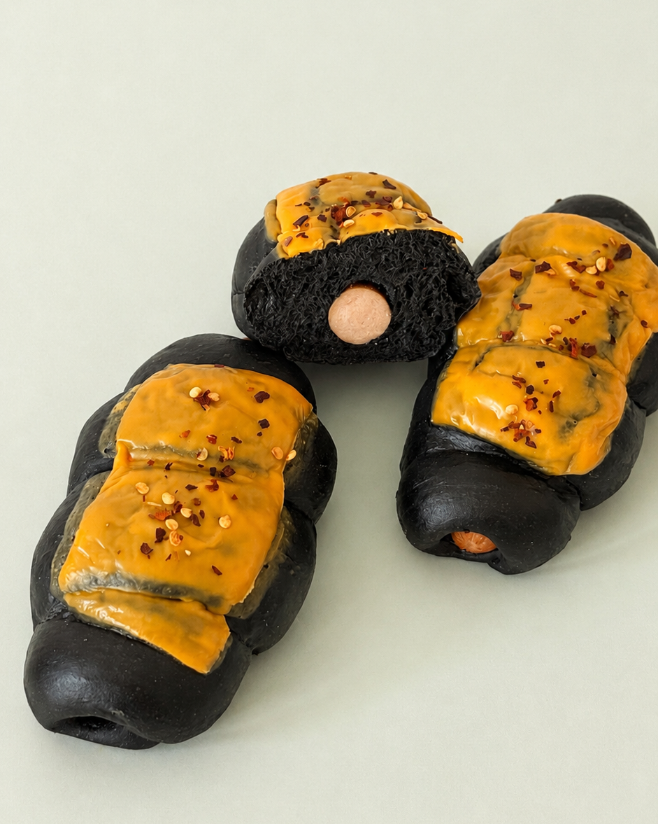 Squid Ink Sausage Bun